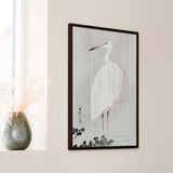 Silkehejre i regnvejr på hvid baggrund, ca. 1915