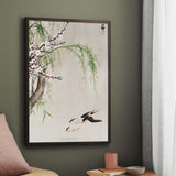 Kirsebærblomster, pilegrene og svaler, ca. 1915