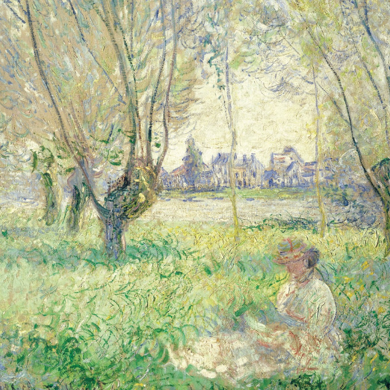 Kvinde siddende under piletræerne, 1880