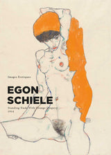 Stående kvinde med orange drapering, 1914