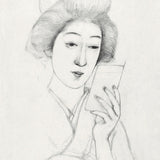 Studie af siddende kvinde med spejl, ca. 1921