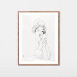 Studie af siddende kvinde med spejl, ca. 1921