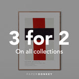 Stort kors i sort over rød på hvid, 1920