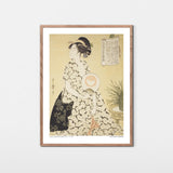 Kvinde i blomstret kjole, ca. 1790