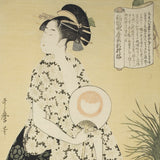 Kvinde i blomstret kjole, ca. 1790