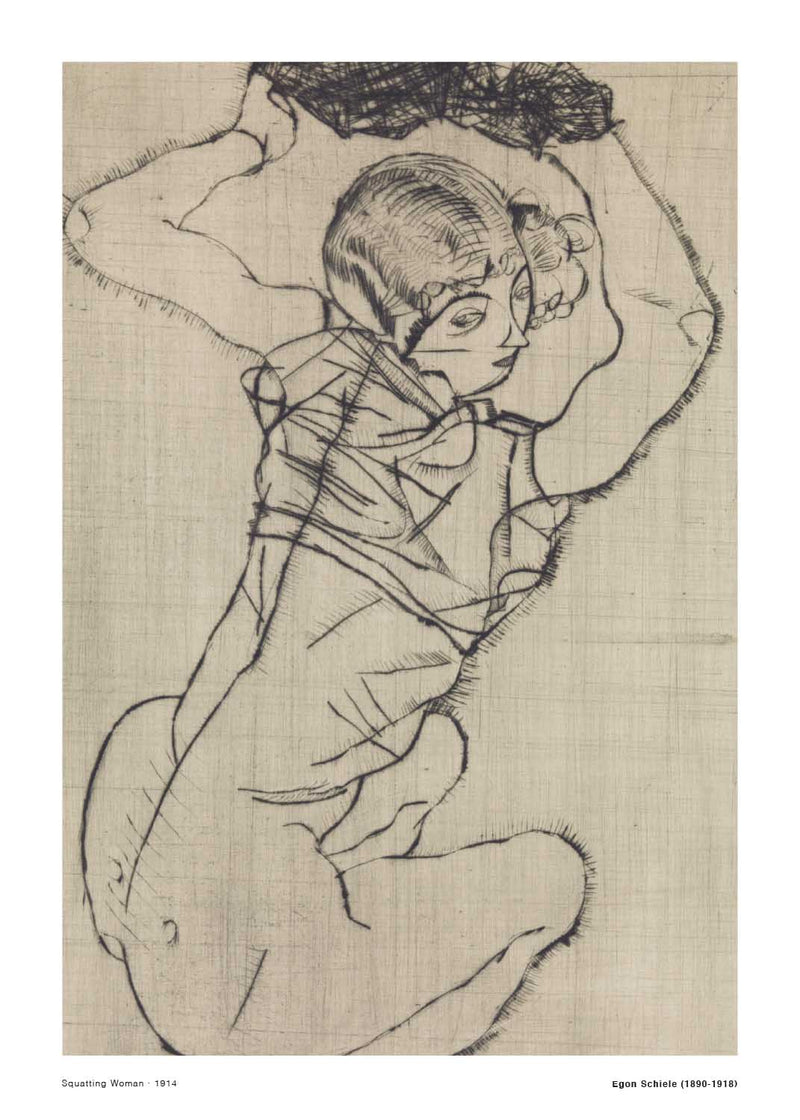 Kvinde på hug, 1914