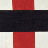 Stort kors i sort over rød på hvid, 1920