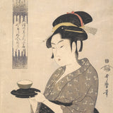 Kvinde i te-hus, ca. 1790