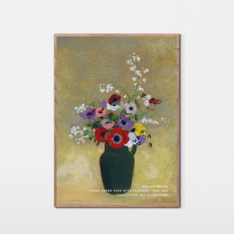 Grøn vase med blomster, 1910-1912